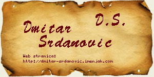 Dmitar Srdanović vizit kartica
